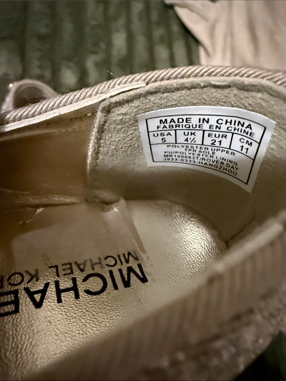 Michael Kors sparkling gold